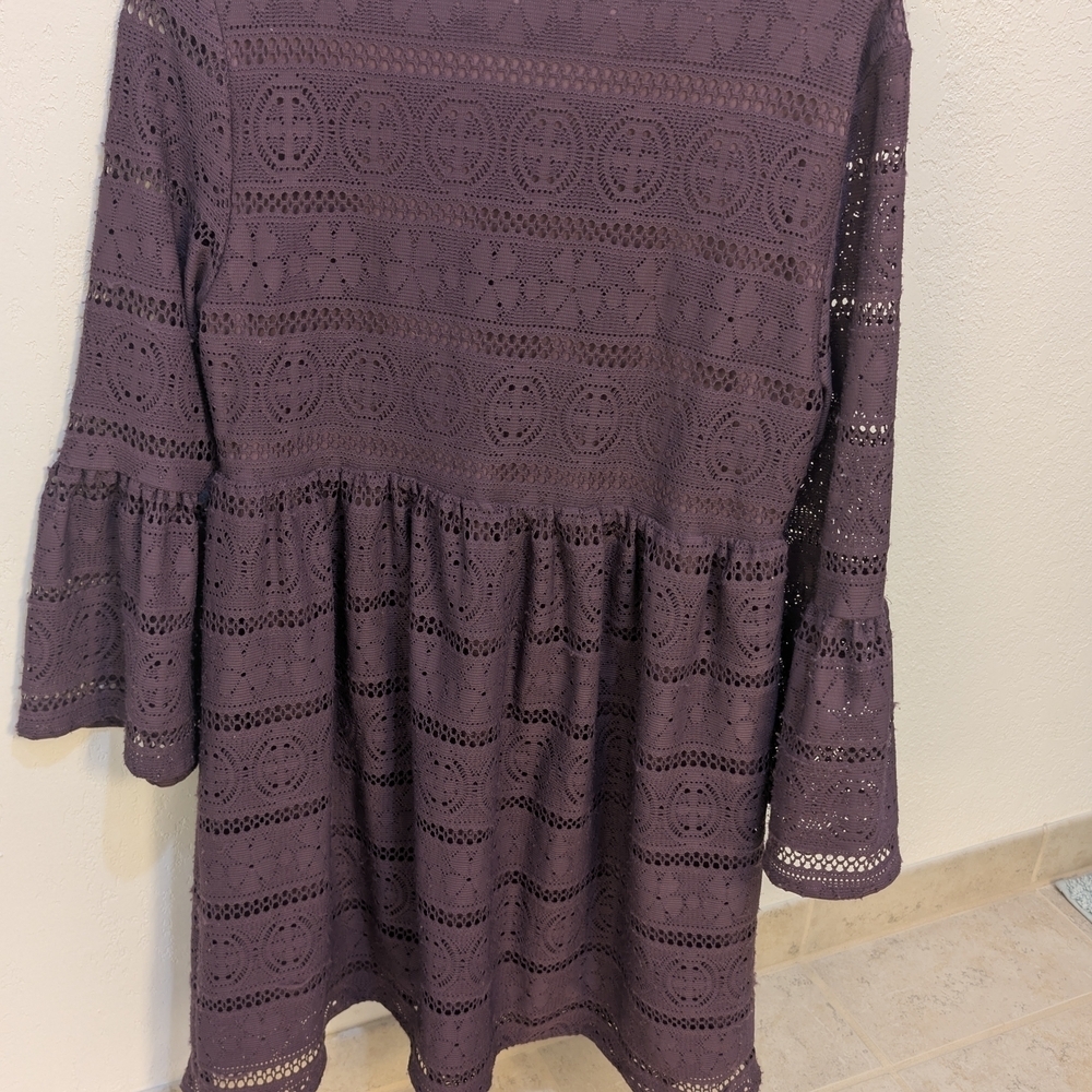 Entro Elegant Purple Lace Dress Size Small - Picture 7 of 8